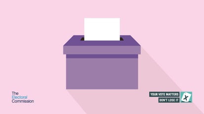 Ballot paper in box
