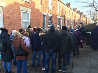 Visitors at one of the wellbeing walks