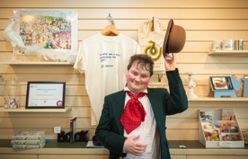 James in costume