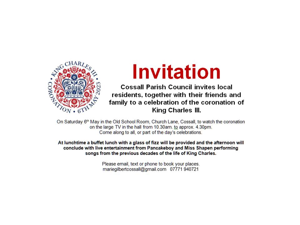 Coronation Event Cossall event.