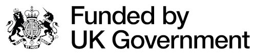 Text stating Funded by the UK Government
