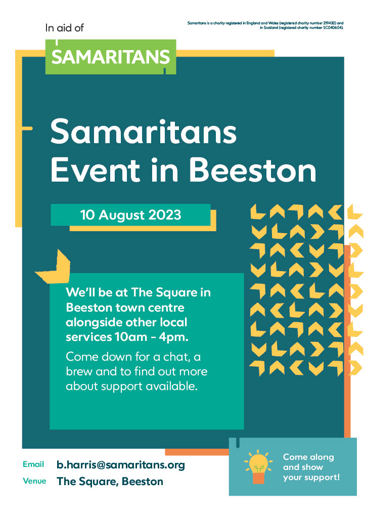 Samaritans Beeston Town Centre event.
