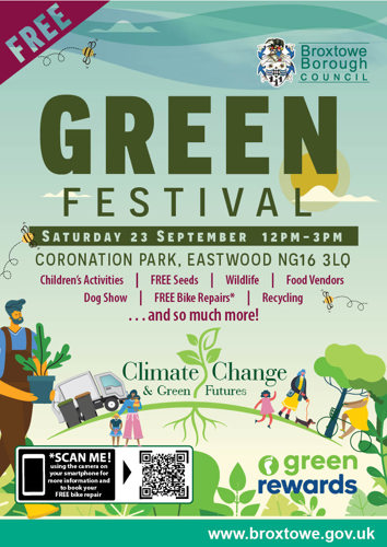 Green Festival 2023 at Coronation Park in Eastwood on 23 September 12pm-3pm