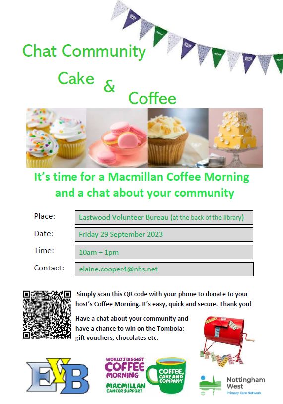 Community Chat Coffee & Cake event.