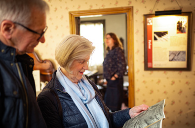 Visitors exploring the D.H. Lawrence Birthplace Museum