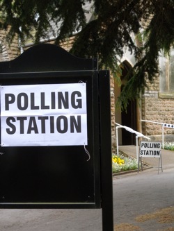 Picture of the outside of a Polling Station