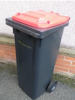 Red-lidded bin