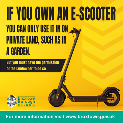 If you own an e-scooter information graphic