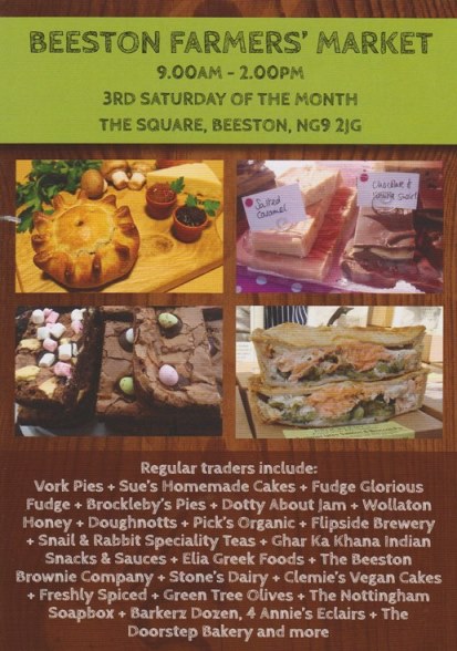 Beeston Farmers' Market - Monthly event.
