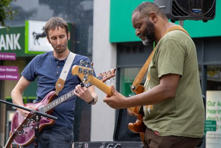 Antelope, one of the bands performing in this years Friday18, playing in Beeston Square