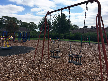 Swings and Play equipment at Swiney Way Open Space