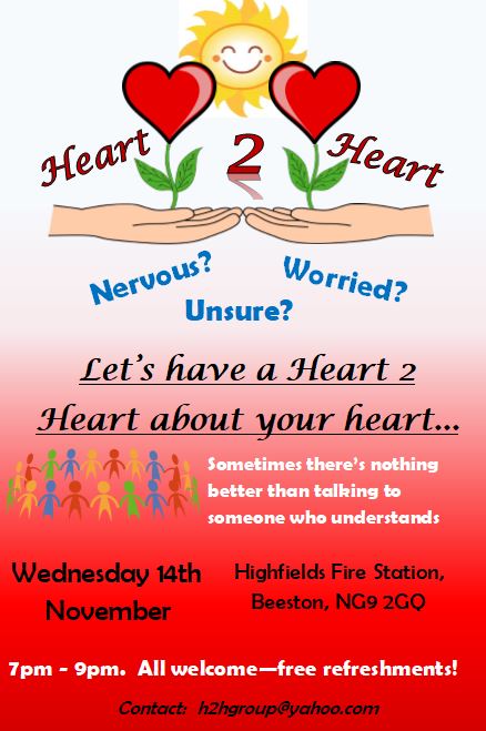 Heart 2 Heart Evening Support Group event.