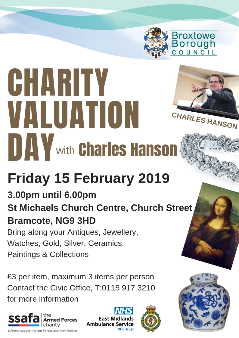 Charity Valuation Day with Charles Hanson event.