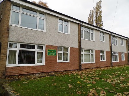 Bexhill Court, Beeston.jpg Outside view of Bexhill Court, Beeston Scheme