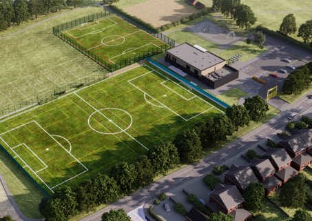 Hickings Lane sports pitch pictures CGI