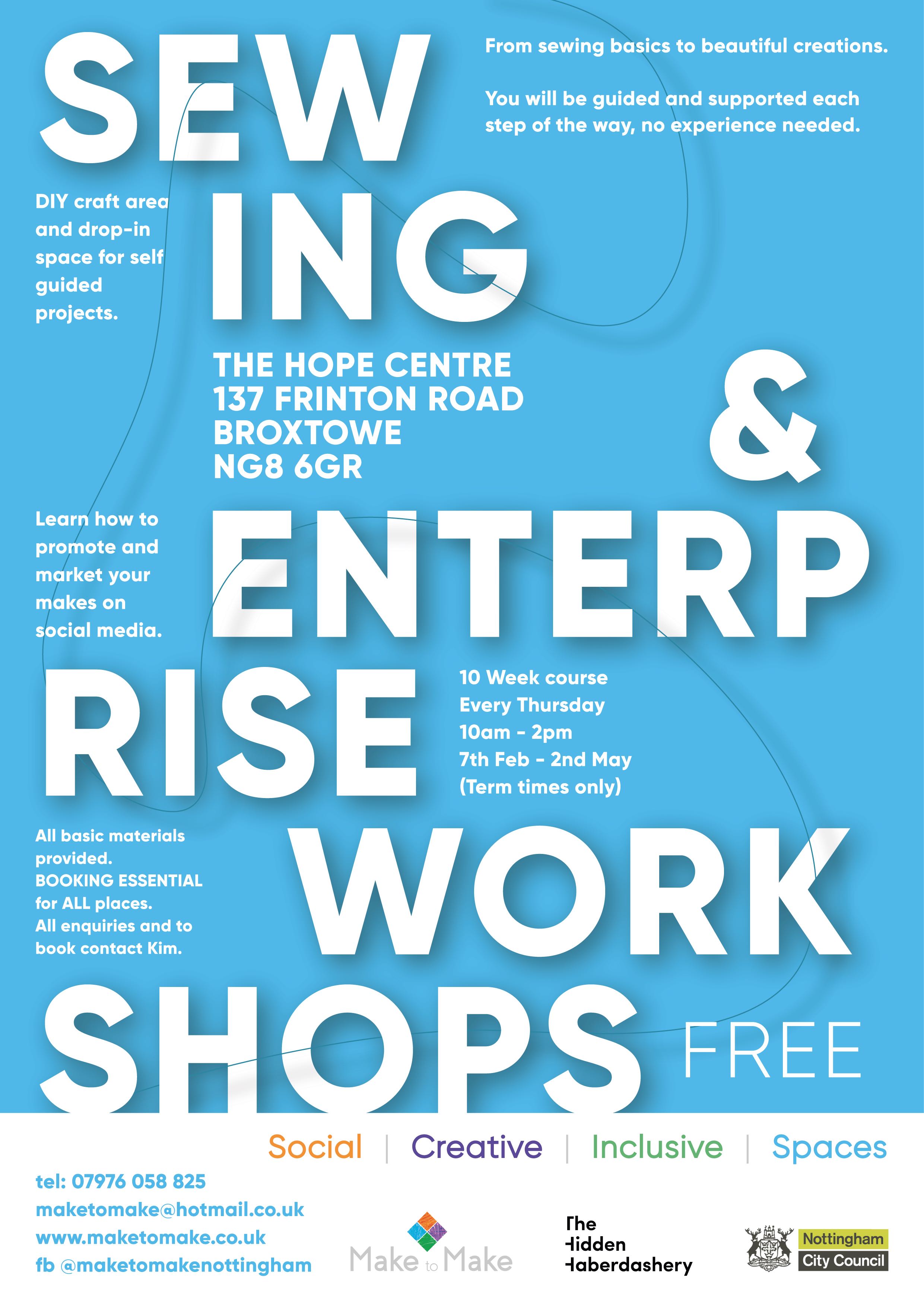 Broxtowe Sewing and Enterprise Workshops event.