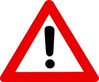 Warning sign logo