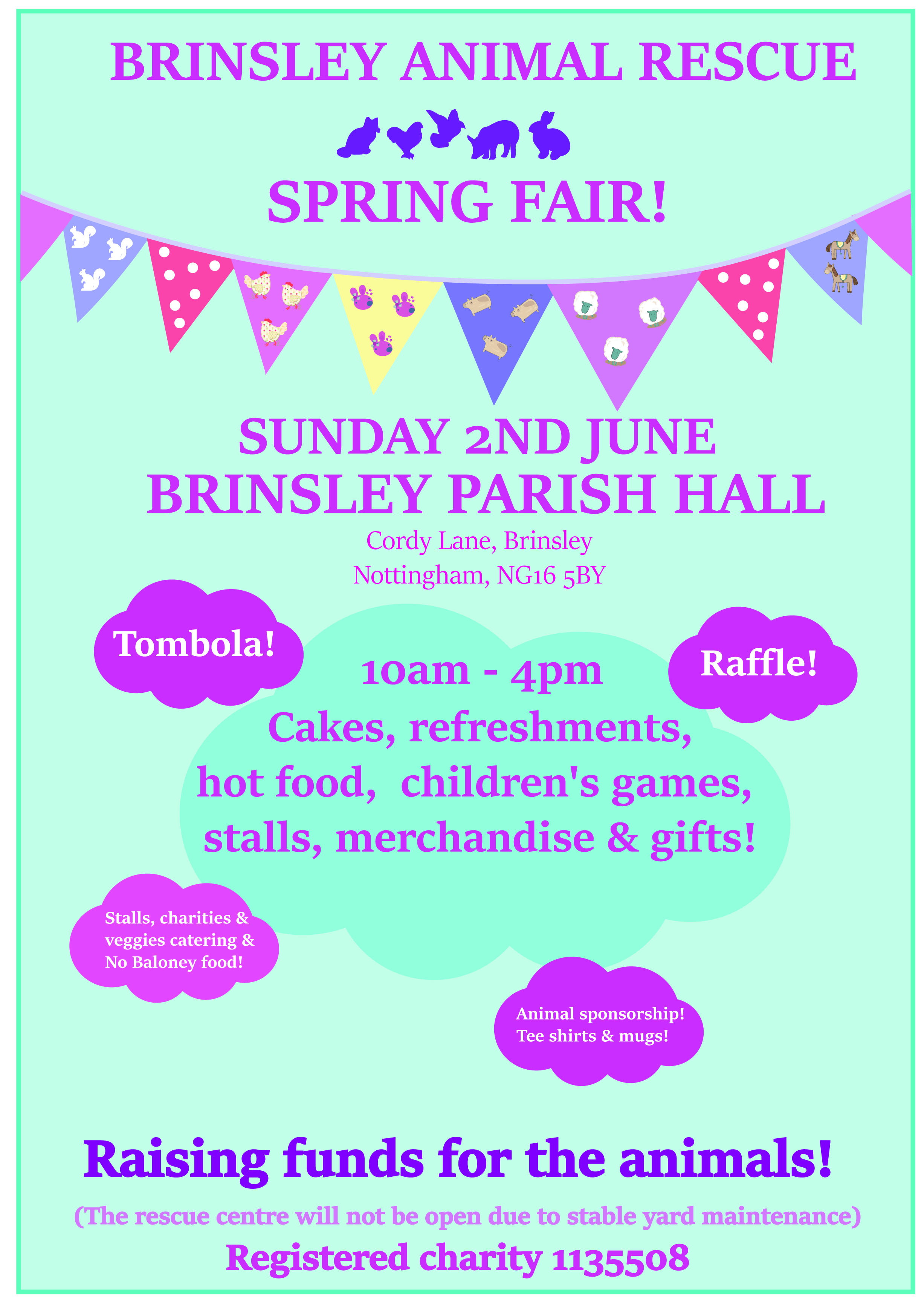Brinsley Animal Rescue Spring Fair At Brinsley Parish Hall event.