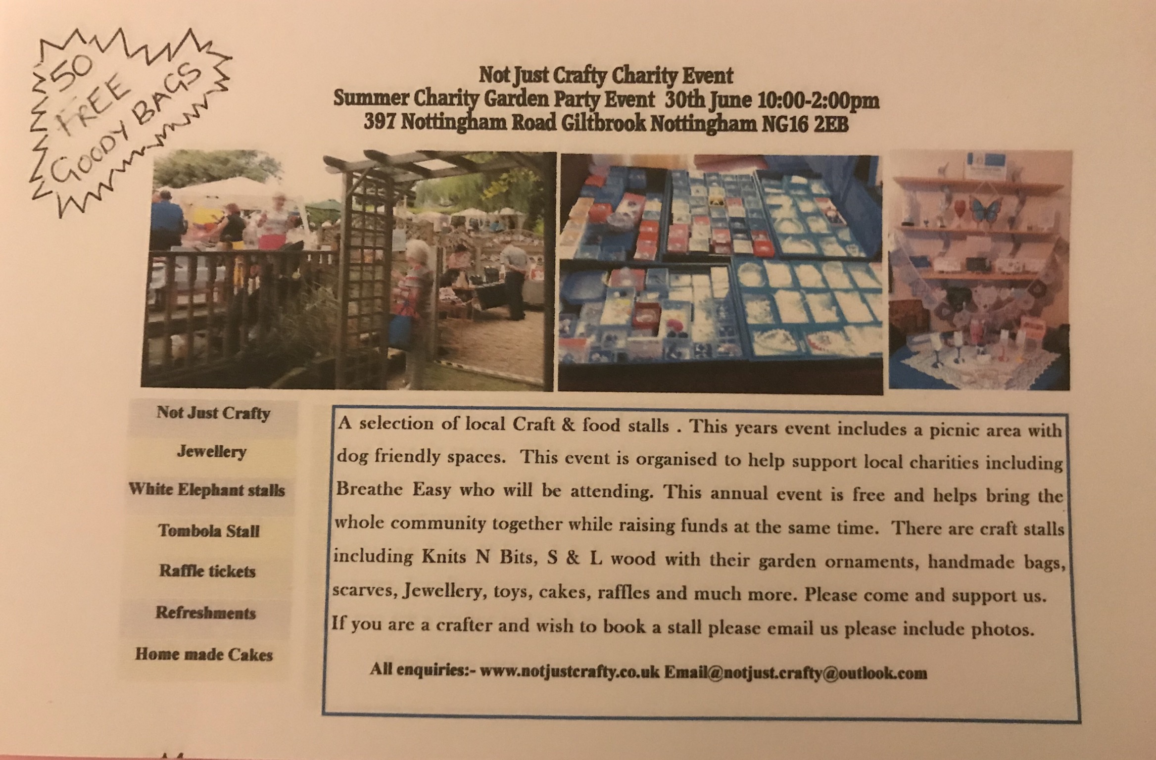 Fundraising Garden Party -Giltbrook event.