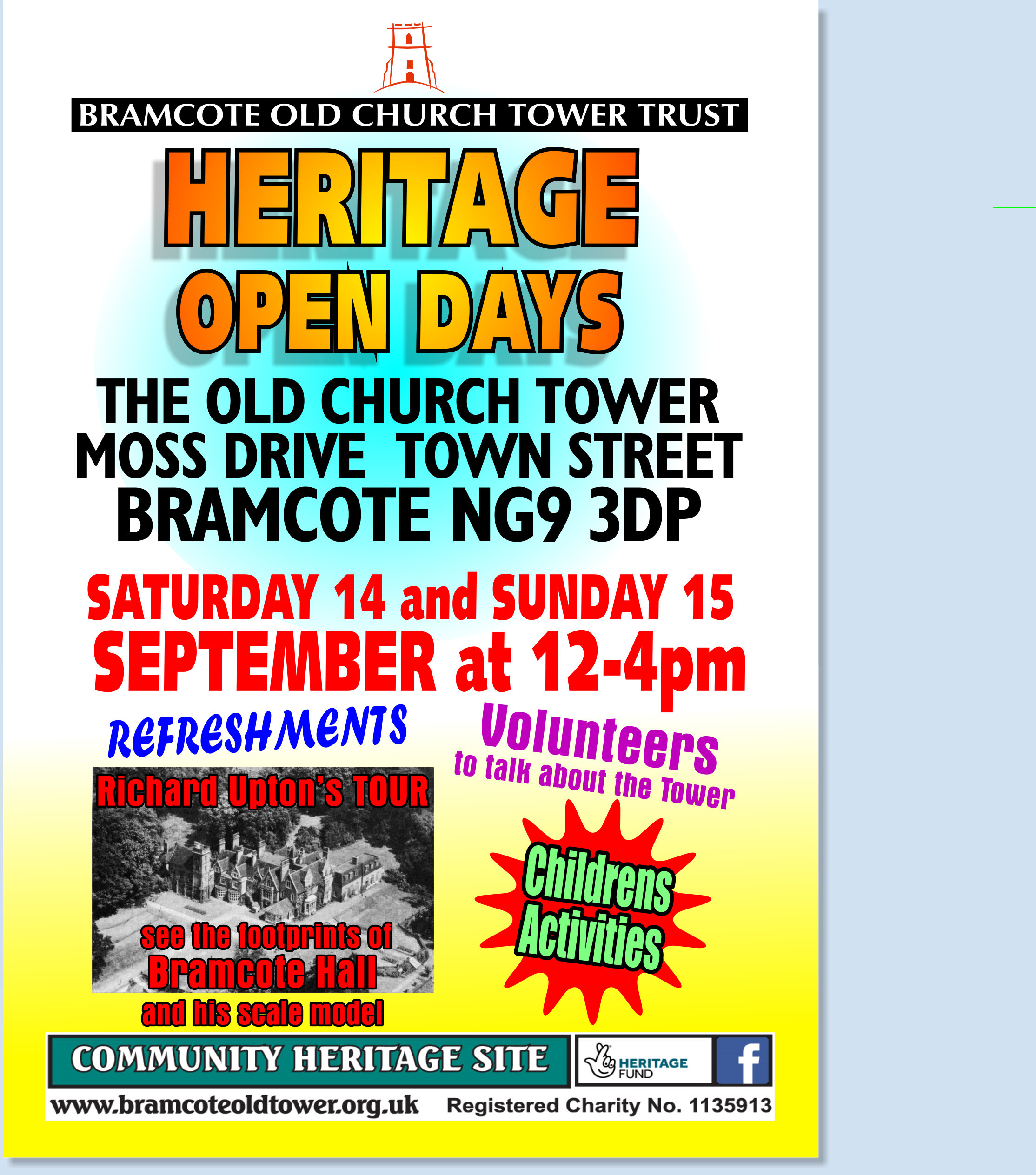 Old Church Tower Bramcote Heritage Open Days event.
