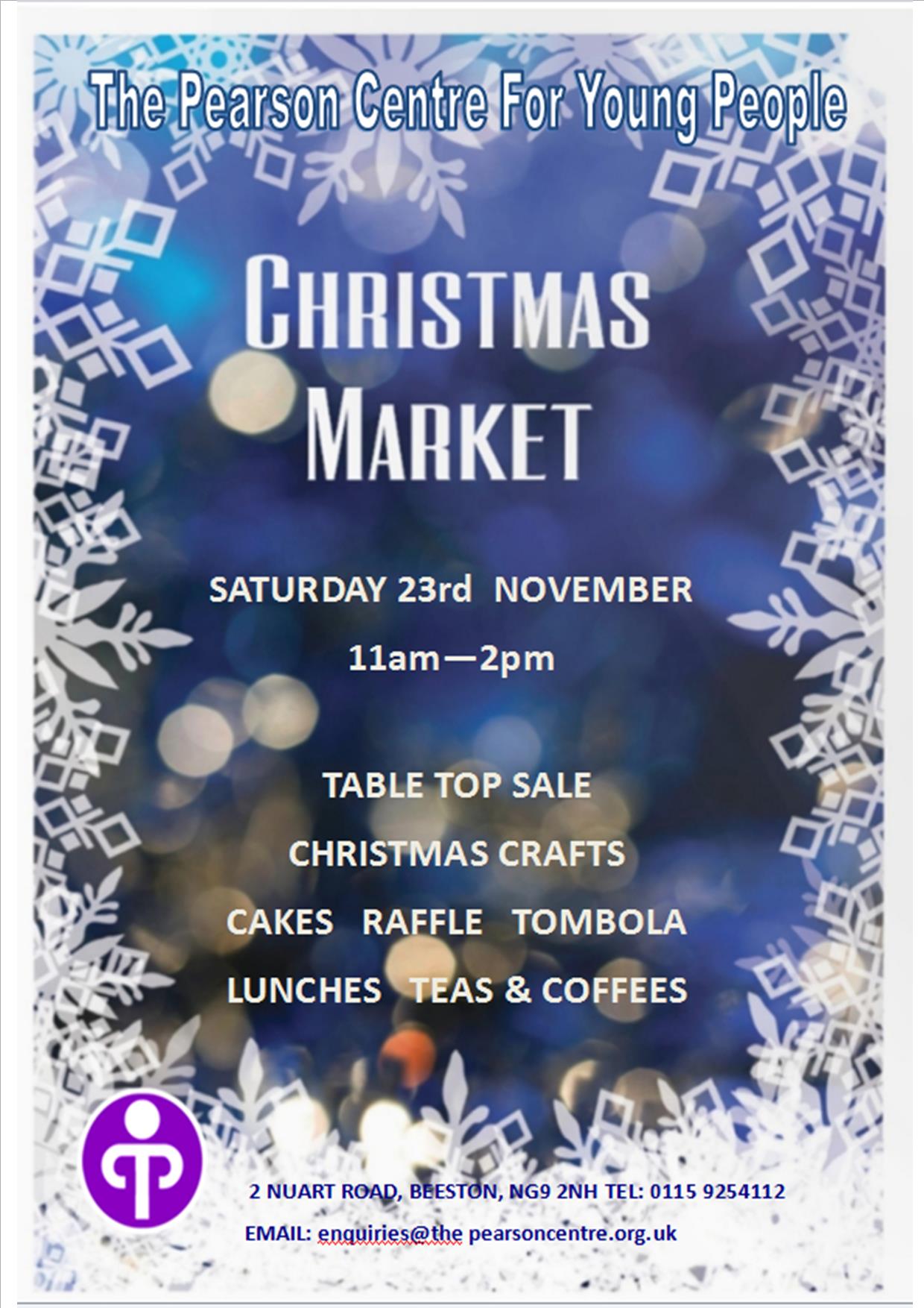 The Pearson Centre For Young People Christmas Market event.
