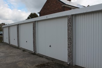 Lark close garages from an angle