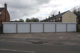 Front of wheatgrass garages