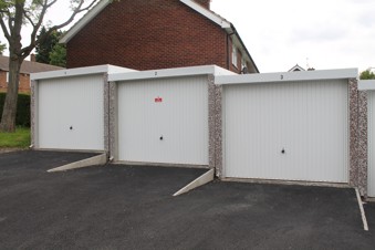 Marriott Garage - 12 garages with white doors