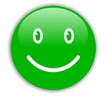 Green smiley emoji face