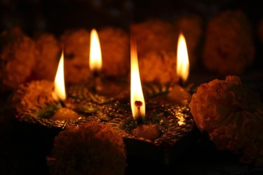 Lit candles Lit candles