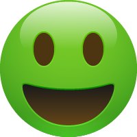 Very Happy Green Face