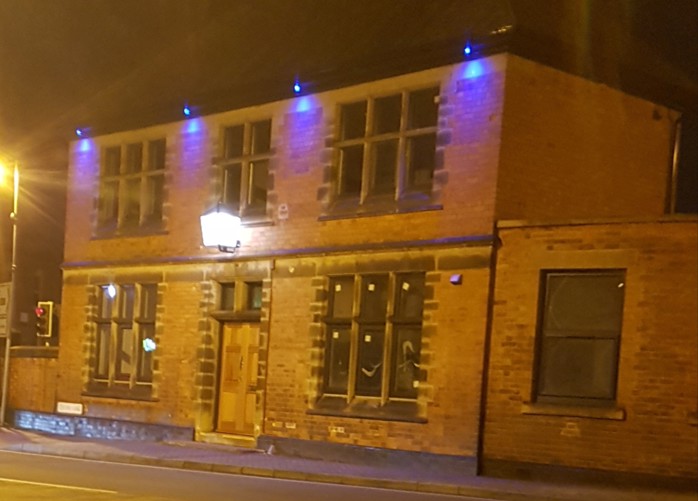 Stapleford Business Hub at night