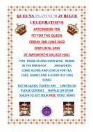 Awsworth Queen's Platinum Jubilee Afternoon Tea event.
