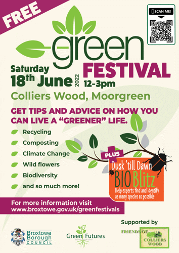 Poster for Green Festival at Colliers Wood
