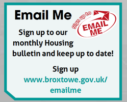 Text - Sign up to our monthly housing bulletin and keep up to date