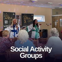 Social Activity Groups - ABBA Tribute singing to tenants