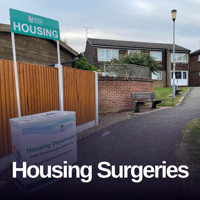 housing pop up stand in the community