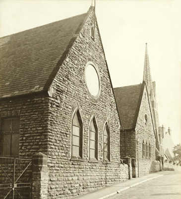 Black and white photo of British School