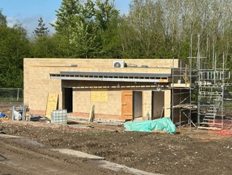 The current progress of the visitor centre