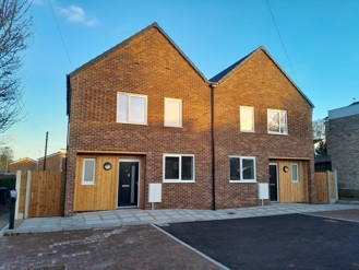 new build semi-detached two story house