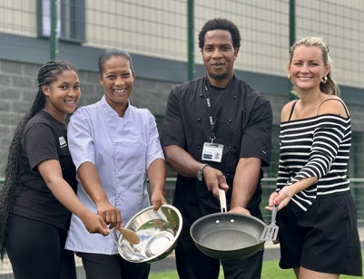 Zara Cook, Louise Ferron, Owen Ferron and Grace Oldham, from Insight Community Kitchen