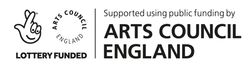 Lottery Funded: Supported using public funding by Arts Council England logo