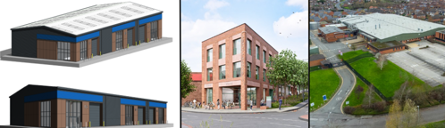 CGI images of new office spaces in Broxtowe Borough
