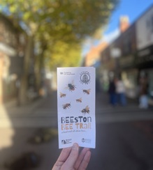 Beeston Bee Trail map with High Road in the background