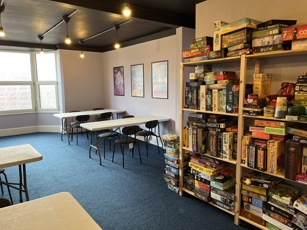 The new play space at Meeples and Mulligans