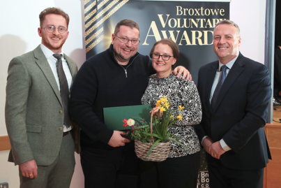 Richard and Michelle Daniels with their award