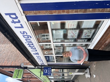 Dawn outside DG Sales and Lettings