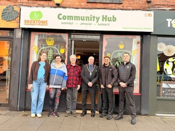 Broxtowe Mayor with representatives from WISE and Broxtowe Community Projects