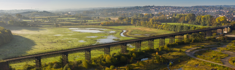 Aerial picture of Bennerley Viaduct