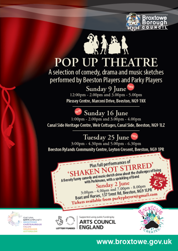 Pop Up Theatre Performance Poster